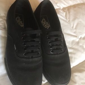 Vans low profile all black shoes